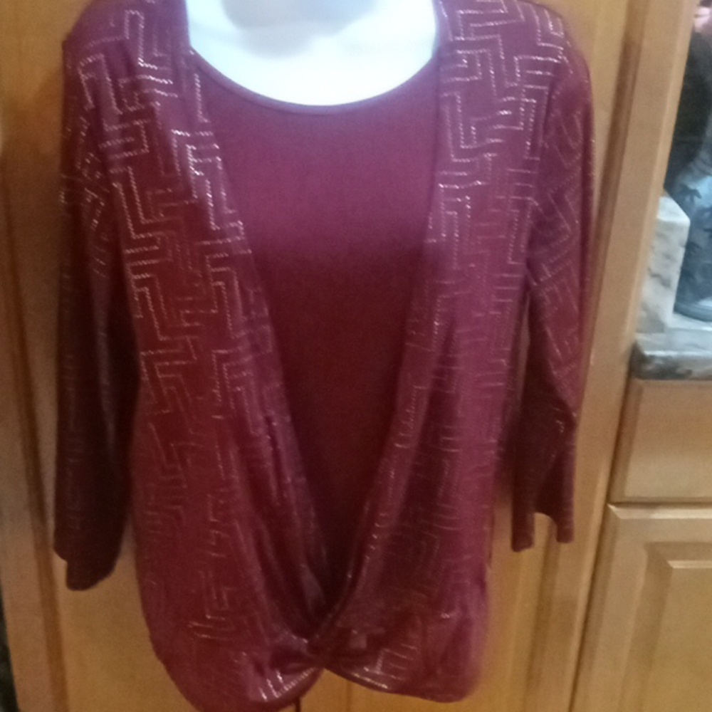 Blouse with attached camisole